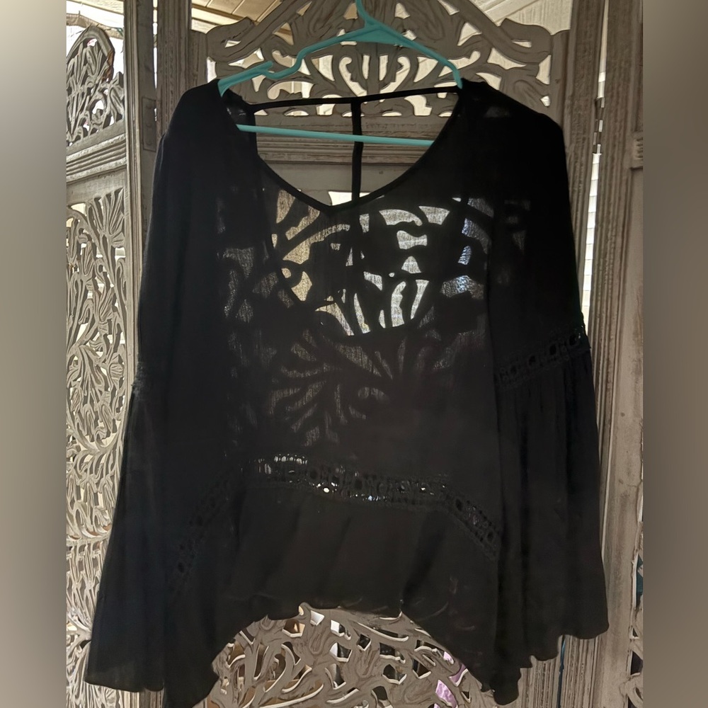 Patrons of Peace Elegant Black Blouse